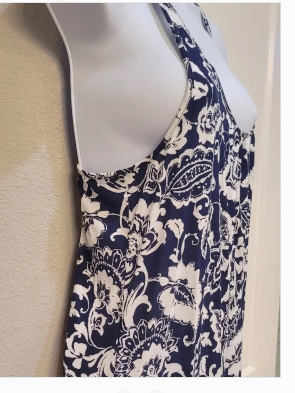Lauren Ralph Lauren Maxi Summer Dress Size S, Blue/White  Floral, Sleeveless. - Picture 2 of 4